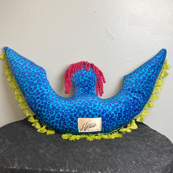 Vintage Colorful Patchwork Angel Decorative Pillow (OOAK) - Picture 9 of 16